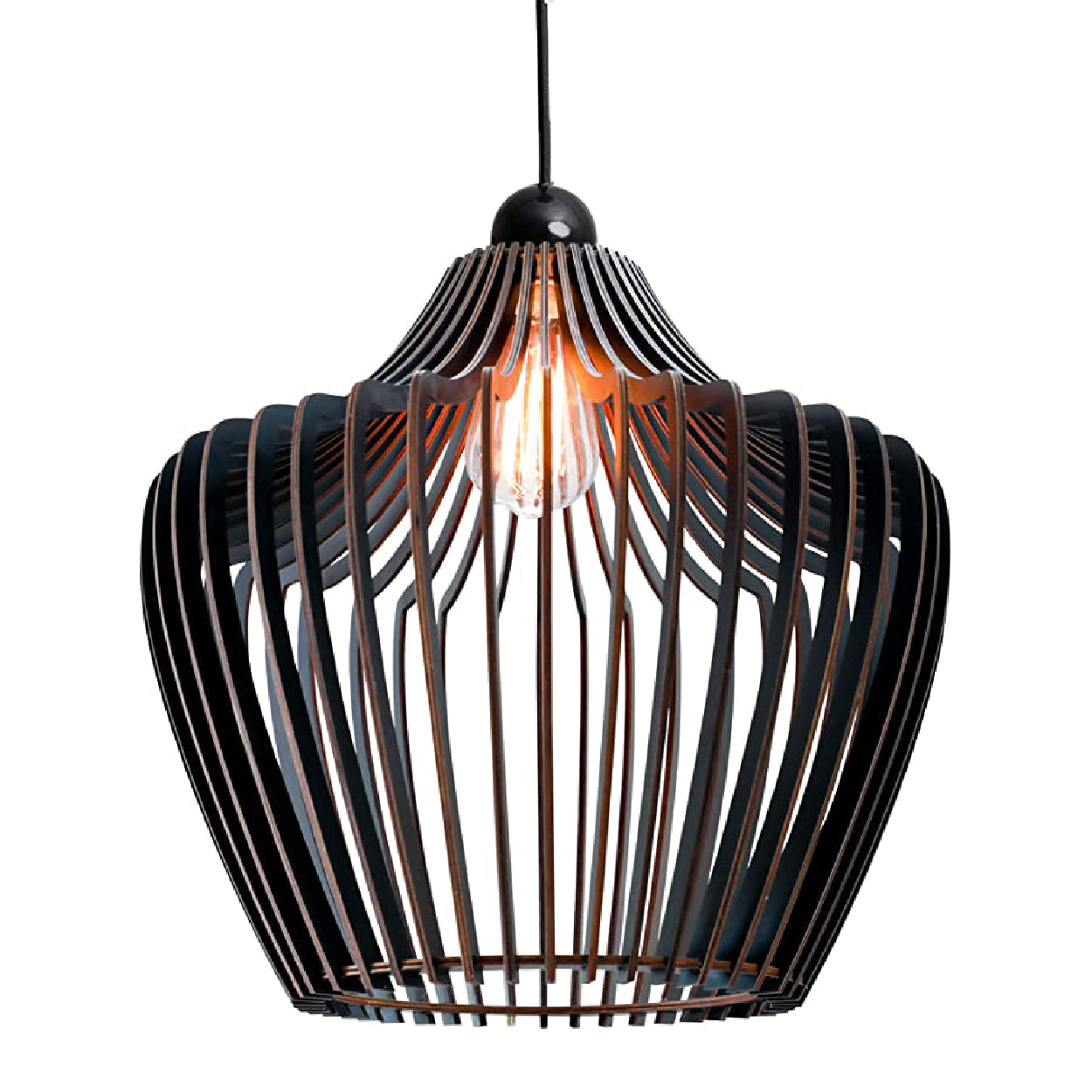 1 light fixtures ceiling hanging Black pendant light Modern wood chandelier