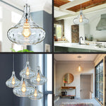 11inc glass pendant light Nickel vintage light fixtures Modern Fixture