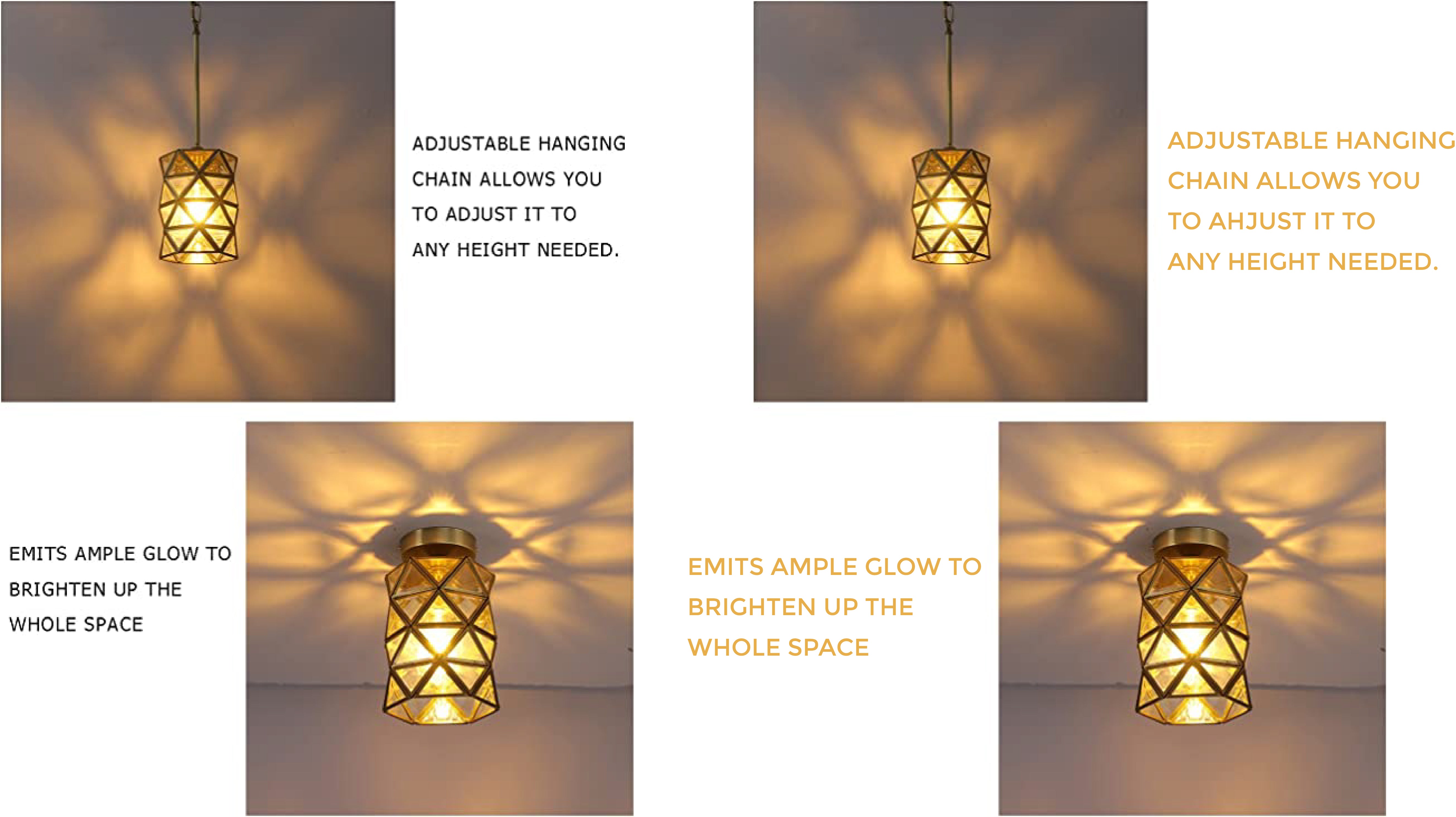 Modern pendant lighting for kitchen island Brass Frame Chandeliers Light 1 Light Bedroom Light