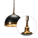 Metal vintage inspired pendant light Black and Bronze Retro pendant Lamp