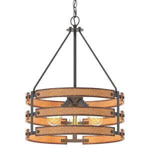 3-Light kitchen hanging lights Barnwood rustic light fixtures Art Deco wood chandelier light