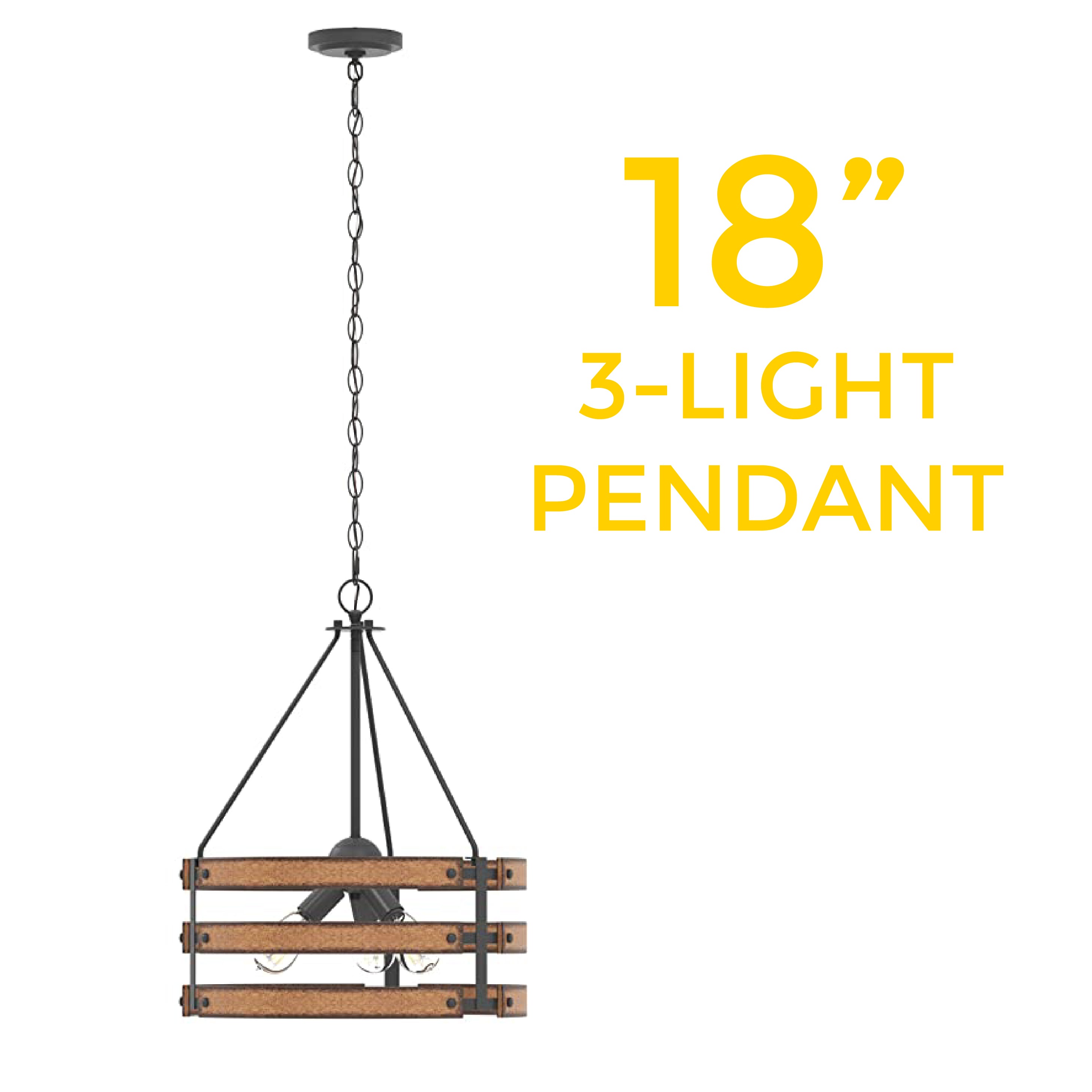 3-Light kitchen hanging lights Barnwood rustic light fixtures Art Deco wood chandelier light