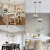 Smoke Gray farmhouse kitchen light fixtures Glass pendant light Single Globe Chandelier