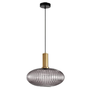 1Light gold pendant light Adjustable gray lamp shade Modern Kitchen Island light