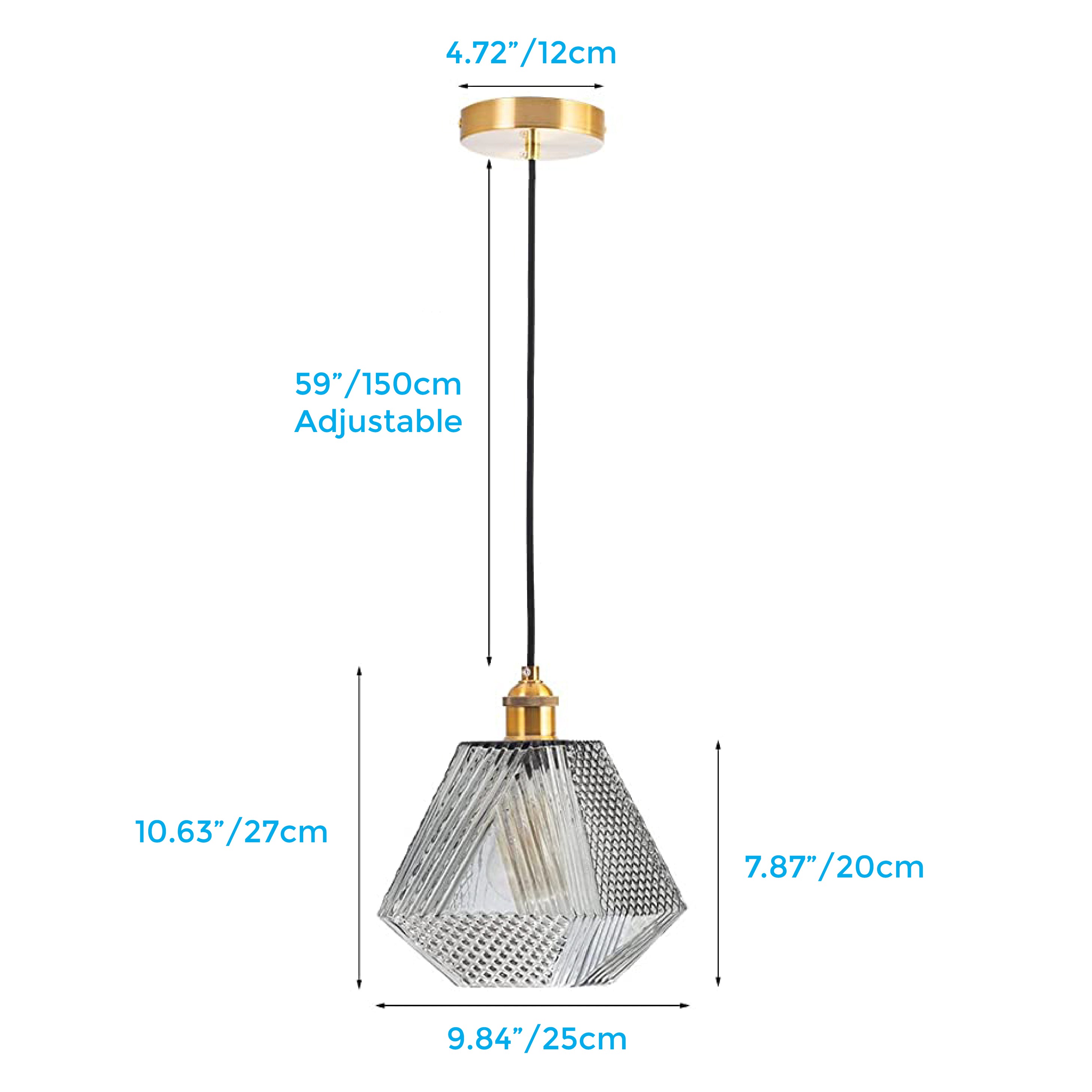1 Light kitchen island light Grey and Gold vintage pendant light Farmhouse Hanging Light