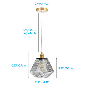 1 Light kitchen island light Grey and Gold vintage pendant light Farmhouse Hanging Light
