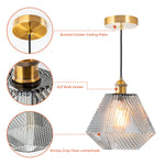 1 Light kitchen island light Grey and Gold vintage pendant light Farmhouse Hanging Light