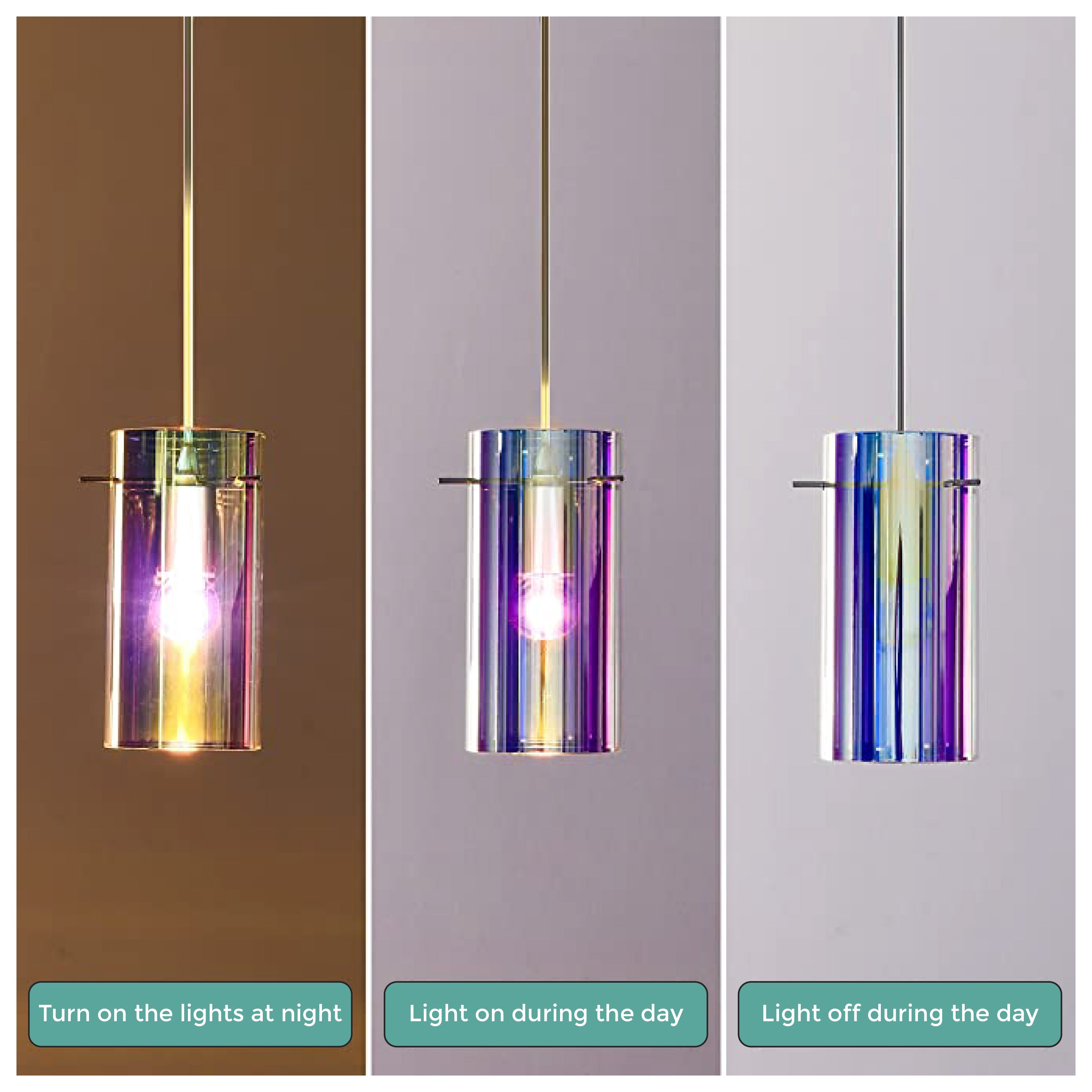 1 Light colorful chandelier 6.57 inch large pendant light Glass inspection light