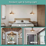 1 Light wood pendant light Farmhouse pendant light fixture Adjustable Kitchen island lights