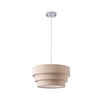 Crema hanging lamps for bedrooms 13.4 Inch drum chandelier Linen pendant light fixtures
