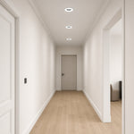 3.27-Inch Recessed LED Downlight, 4 Pack, Adjustable Tilt, 8W–12W and 5 CCT Selectable, 36° Beam, CRI 90+, Deep Anti-Glare, Triac Dimmable, White Trim with Junction Box Driver (Matte Black Surface)