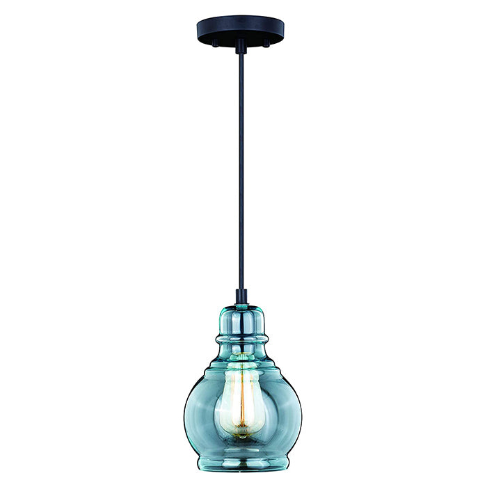 Mini Jar glass pendant light fixture modern blue pendant lamp