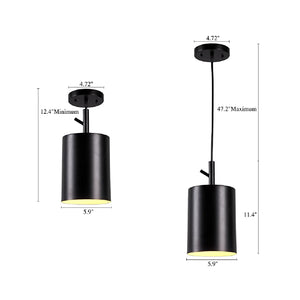 1 Light black pendant light Edison Style Hanging light Kitchen Island Ceiling light