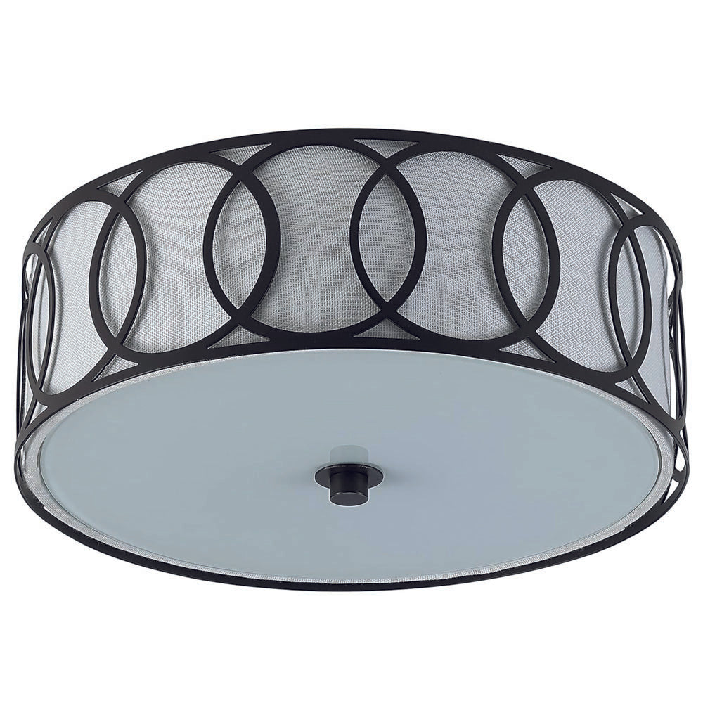 2-light ceiling light bronze stairwell light metal flush mount light