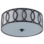 2-light ceiling light bronze stairwell light metal flush mount light