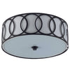 2-light ceiling light bronze stairwell light metal flush mount light