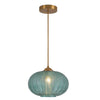 Mid century modern chandelier light green pendant light glass, metal hanging light