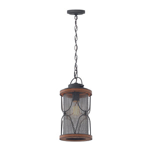 Farmhouse pendant light meshed black pendant lamp with glass shade
