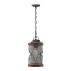 Farmhouse pendant light meshed black pendant lamp with glass shade
