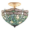 12 inch ceiling light sea blue mount lamp glass,iron bedroom light