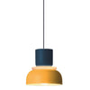 Industrial dining room light yellow and blue hanging light aluminum acrylic pendant light