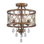 3-light entryway light bronze pendant ceiling lamp metal crystal chandelier light