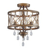 3-light entryway light bronze pendant ceiling lamp metal crystal chandelier light