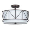 16 inch bedroom light bronze ceiling light iron+fabric drum light
