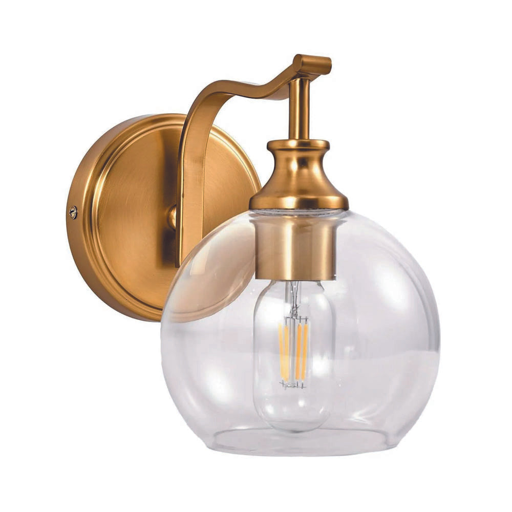 1-light bathroom light gold moun light metal wall light