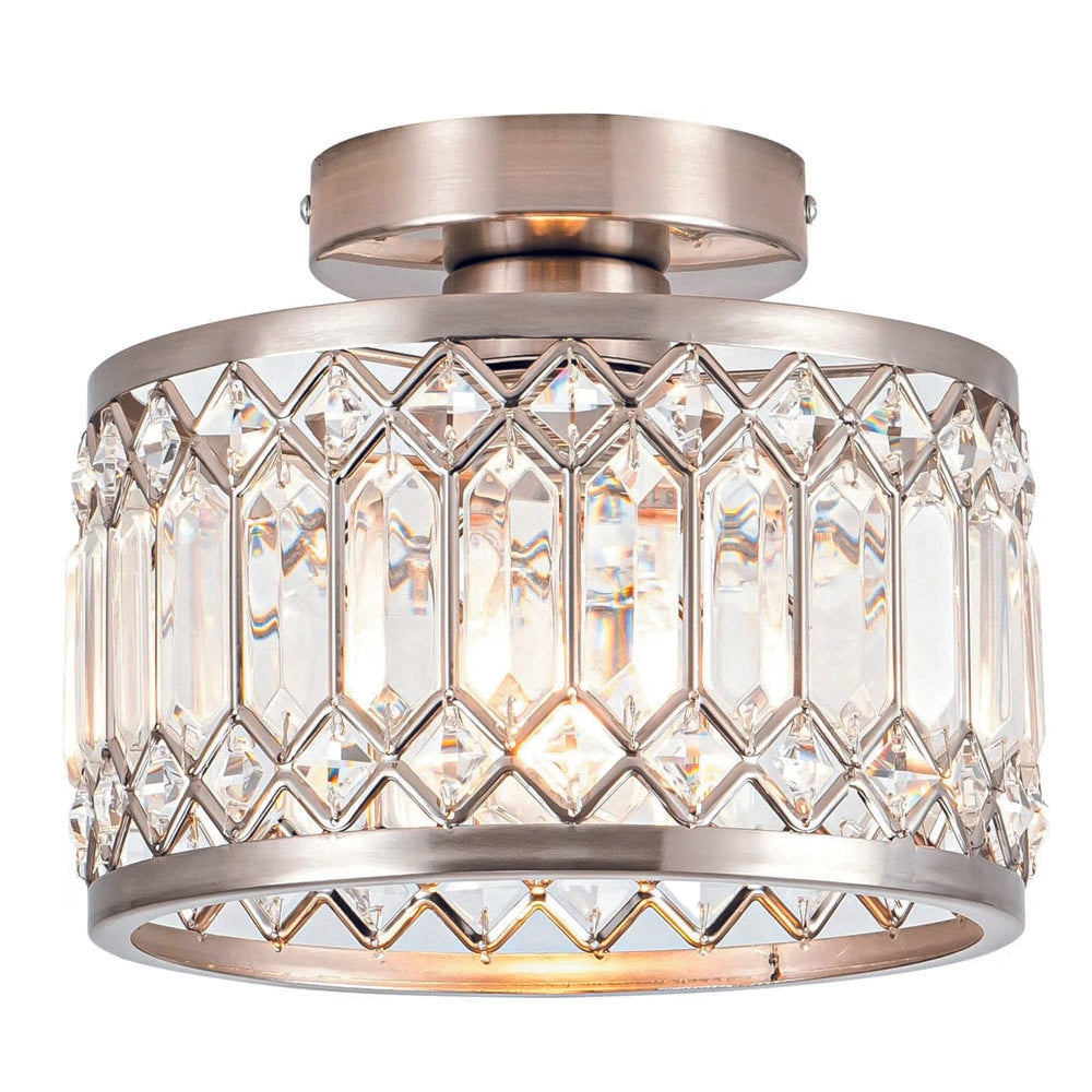 Modern flush mount light silver ceiling light silver bedroom light