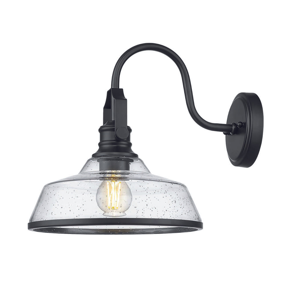 1 pack garage light black porch light glass, metal wall light