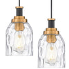 2 pack hanging light black & gold hallway light  glass metal pendant light