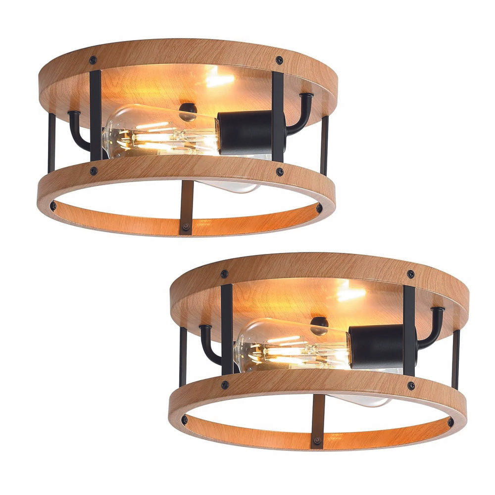 2-light kitchen light wood ceiling light metal hallway light