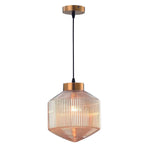 Adjustable size bar light amber hanging lamp glass pendant lights