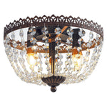 3-lights chandelier light bronze hallway light crystal, metal ceiling light