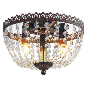 3-lights chandelier light bronze hallway light crystal, metal ceiling light