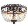 3-lights chandelier light bronze hallway light crystal, metal ceiling light