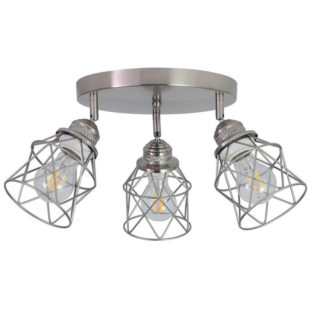 3-lights kitchen light nickel entryway light metal, ‎iron ceiling lamp