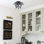 Moravian star ceiling light boho flush mount ceiling fixture