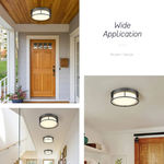12 inch LED ceiling light black ceiling lamp with frosted glass shade