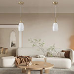 4.72” Hanging light gold light fixture art glass pendant light