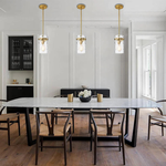 1  Pack dining room light gold pendant light glass, metal island lights
