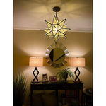Movarian pendant light vintage star pendant lamp with black finish