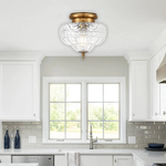 Modern light bulb gold light fixture glass ceiling light