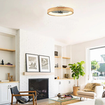 20” Light weight ceiling fan wood ceiling fan with wood light  flush mount low profile fan