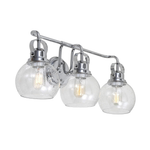 3 Light bubble glass wall lights Contemporary chrome wall lamp with chrome finish