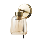 1-light bedroom light brass mounted light metal wall light