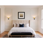 2 Pack light bulb bronze bathroom light fixture glass wall light