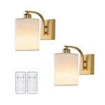 Led bedroom light gold wall light iron wireless light