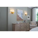 2-light vanity light linen mount light fabric wall light